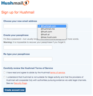 Hushmail, a private email service, could be used for financial fraud