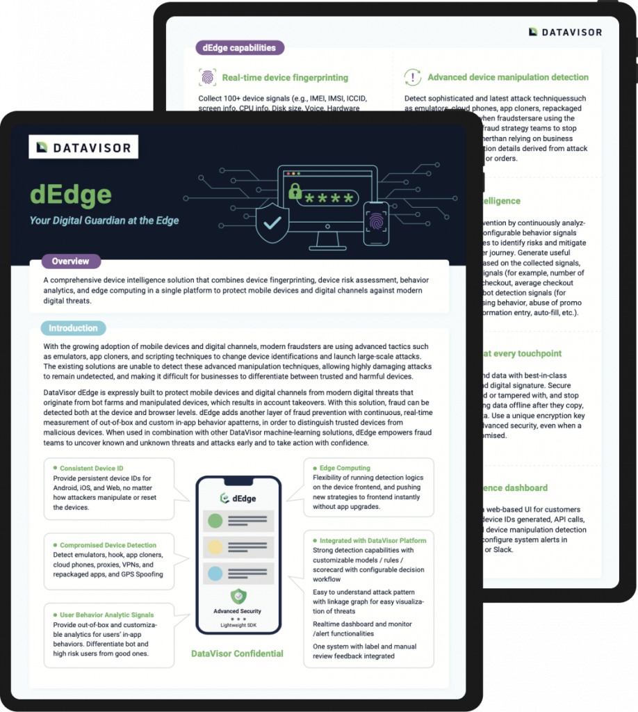 datavisor device intelligence product sheet